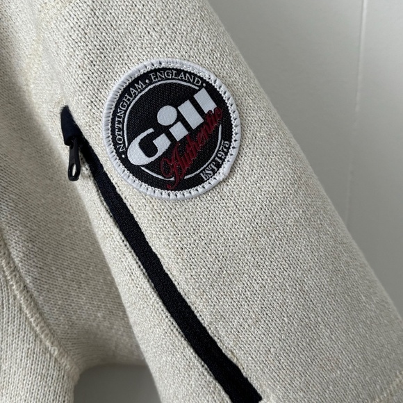 Gill Nottingham England Nautical 1/4 zip pullover fleece size US12 - Picture 8 of 11